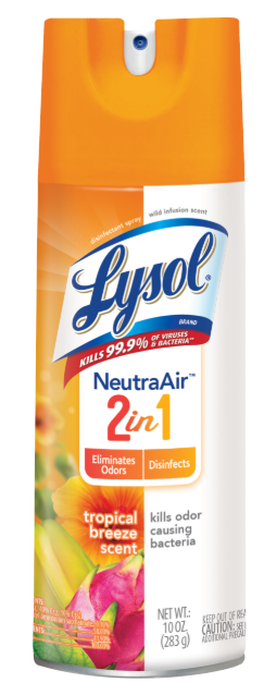 LYSOL Disinfectant Spray  Neutra Air 2 in 1  Tropical Breeze Discontinued April 2021